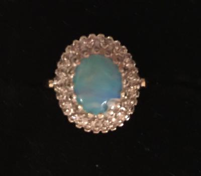 Antique Opal and Diamond Ring