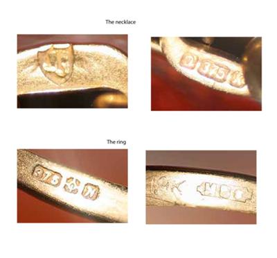 Can you please help with two pieces of inherited jewelry with hallmarks ...