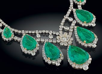 christies auction emerald and diamond necklace