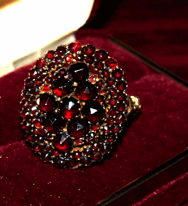 Antique Victorian Bohemian Garnet Ring