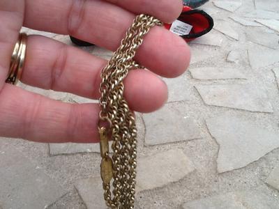 Vintage Signed Miriam Haskell 1 Strand Clasp For Necklace or Bracelet NOS Gold 