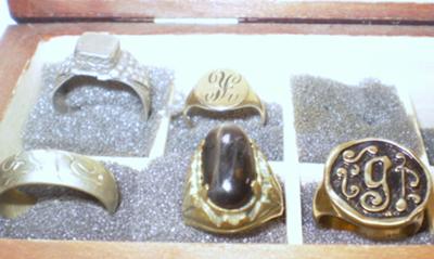  Old Unusual Mixed Metal Rings