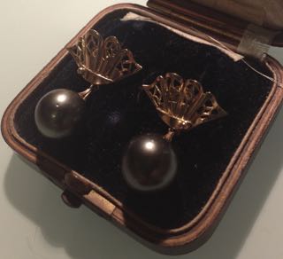 Tahitian Black Pearl Earrings