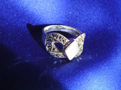 Old MOP and marcasite ring?