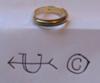 Ring with arrow and letter U