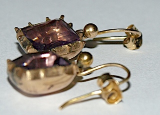 Antique Jewelry Investor_Georgian Amethyst Earrings