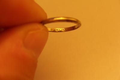 Wedding Band about 1930.  LNT 18K